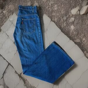Vintage Levis 694 Jeans 28 Blue For Women 80s Bell Bottom Big E Made In USA